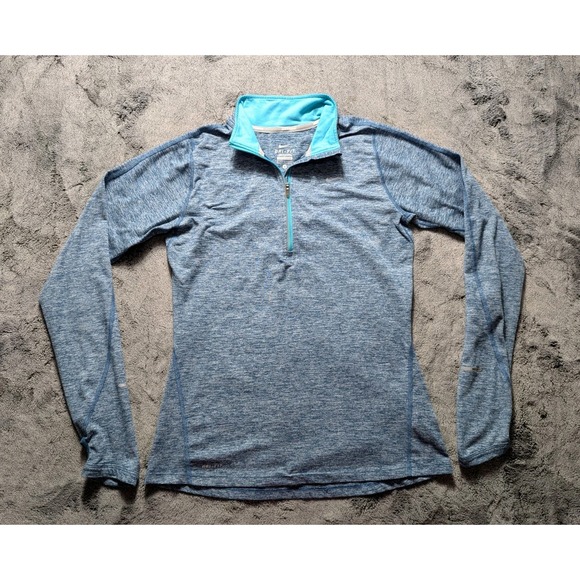 Nike Tops - Nike Running Long Sleeve 1/4 Zip Shirt Women's Size Small Green